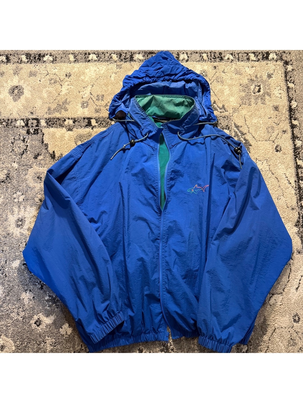 90s Greg Norman windbreaker with hood and drawstrings